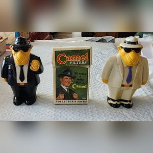 Collectors Pack Camel Filters I'd walk A mile.. Hard Pack & salt pepper shakers.